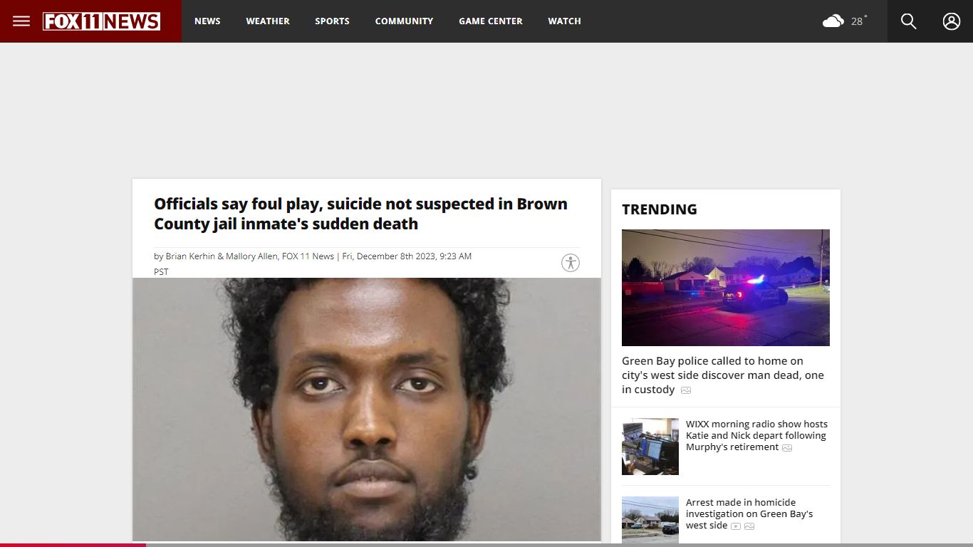 Probe begins on Brown County jail inmate's sudden death